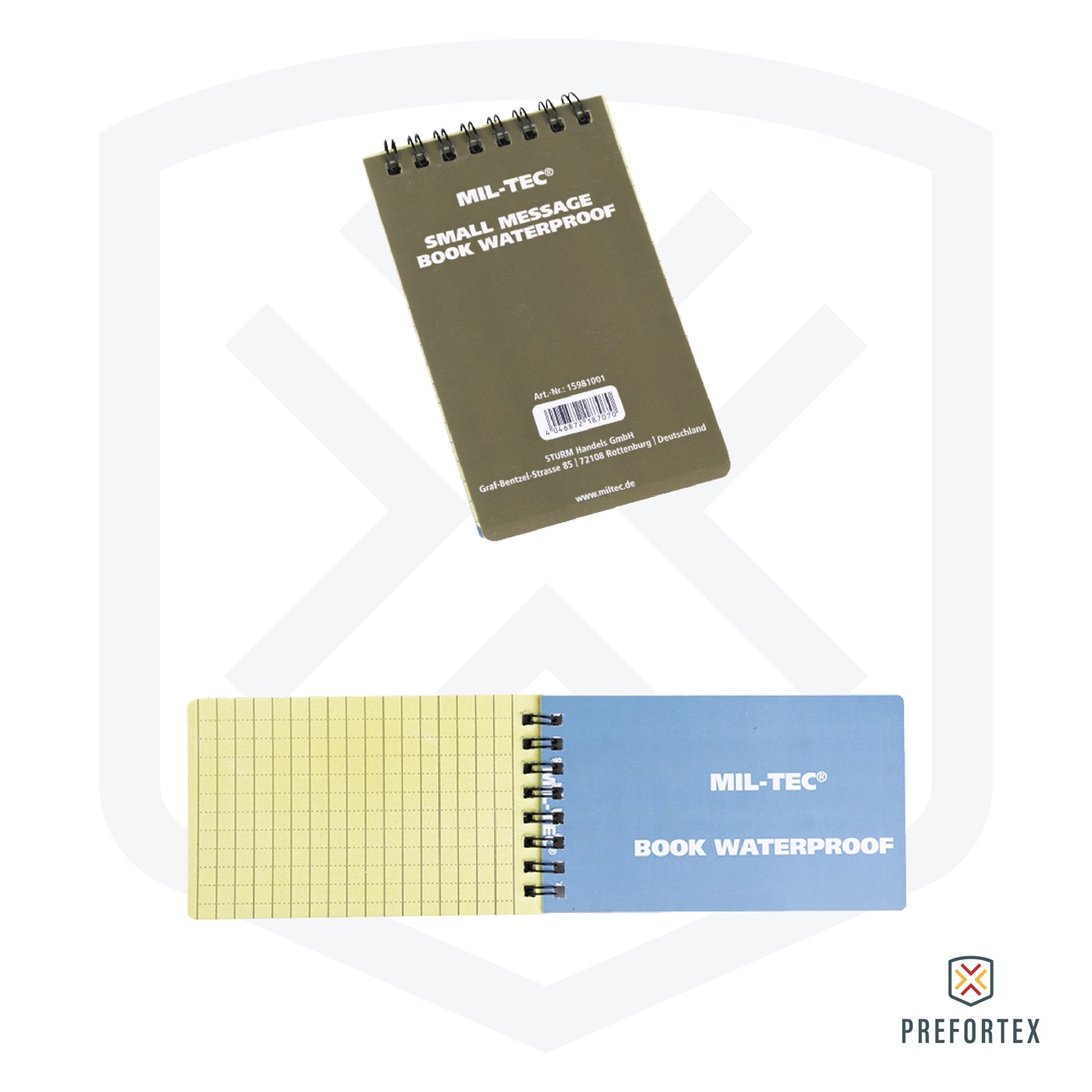 Libreta impermeable pequeña Mil-Tec