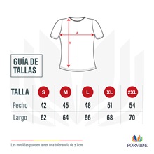 GUÍA DE TALLAS CAMISETA MUJER FORVIDE