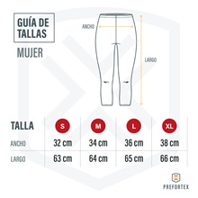 Tallas mallas deportiva mujer Prefortex