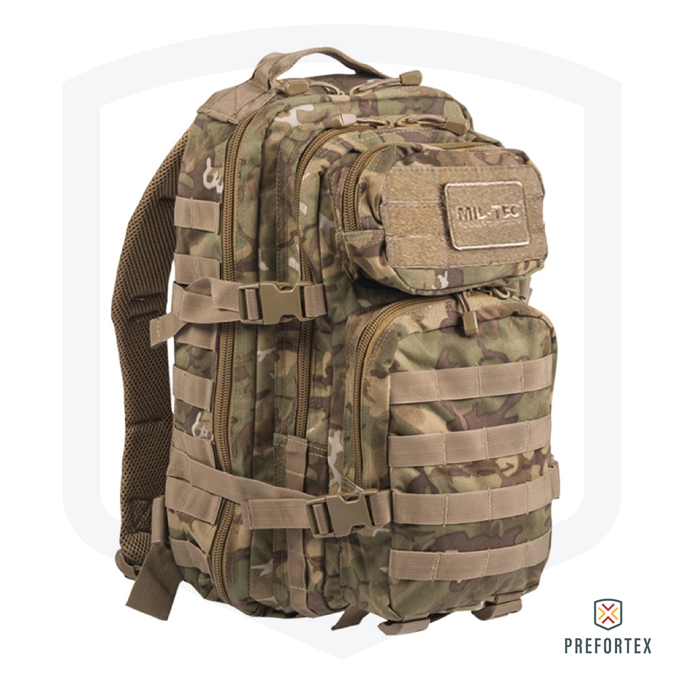 Mochila de camuflaje Assault 20L Mil tec Prefortex